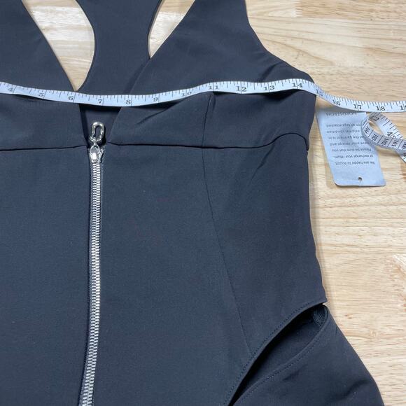 ET OCHS Ayden Plunge Neck Cutout Jersey Jumpsuit Black Size 4 Sleeveless Sexy - Picture 7 of 13
